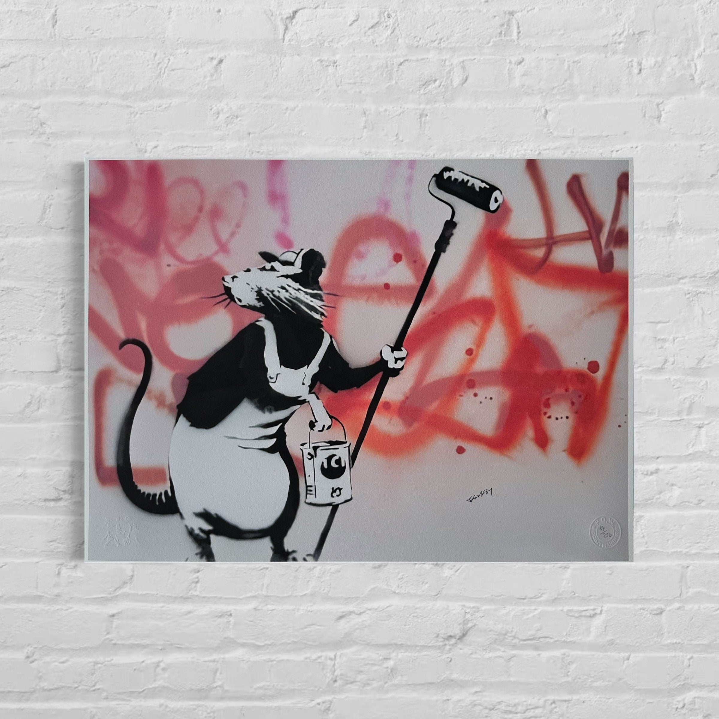 BANKSY Rat with roller